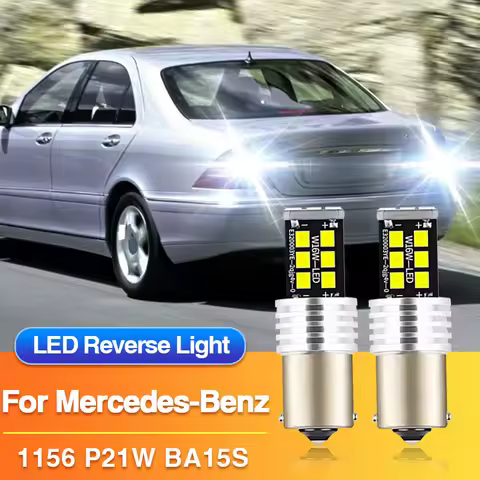 2/4PCS P21W BA15S 1156 Led Reverse Light 12V for Mercedes-Benz S-Class W220/C215/W416/W463/X164/W163