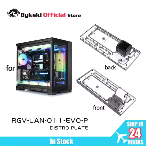 Bykski RGV-LAN-O11-EVO-P Distro Plate for LIANLI O11 EVO Computer Case for CPU/GPU Water Cooling Blo