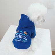 DY Loving Dog Male Clothes Breathable Prince Hoodie Pomeranian Pullover Fashionable Poodle Tracksuit