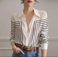 Kemeja Kattuun silk white A335 - CILA
