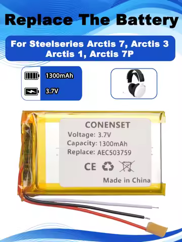 3.7V 1300mAh Replacement Battery For Steelseries Arctis 7 7P 3 1 Wireless Game Headset Bluetooth Hea
