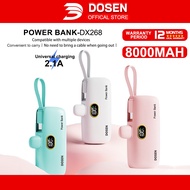 DOSEN Power Bank DX268 iPhone Equipped With iPhone Type-C 2 Output Head  2.1A (8000mAh)