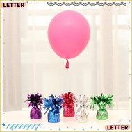 LETTER Helium Balloon Weights, Cement base Colorful Foil Balloon Weights, Shiny 5CM Tassel Ball Pend