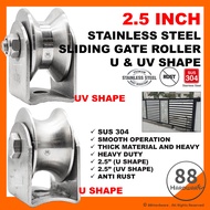 2.5" SUS304 STAINLESS STEEL Auto gate roller wheel / gate bearing / sliding gate roller / roda pagar / gate roller