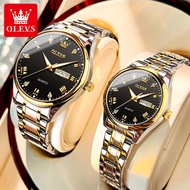 OLEVS Couple Watch Set Original Brand 2023 Sale Waterproof Fashion Stainless Steel Casual Imported Q