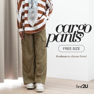 [BEST2U] CARGO PANTS FREE SIZE