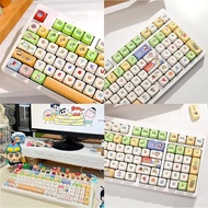 MOA Keycap Set PBT Small Complete Set Cute Cartoon Crayon for 60/64/84/98/108 Gaming Mechanical Keyb