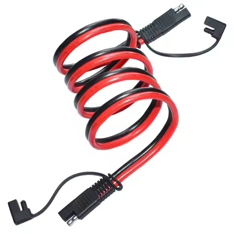 95cm 5.3mm² 10AWG SAE to SAE Quick Disconnect with Cap Power Automotive Panel Extension Cable For So