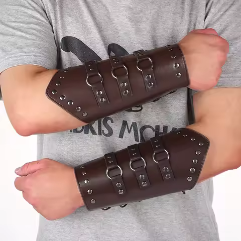 Medieval Bracer Vikings Costume Guard Armor Accessory Armor Adult Wrist Cuffs Archer Gauntlet Knight