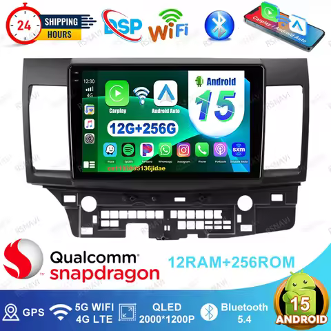 Android 15 Car Radio For Mitsubishi Lancer 10 CY 2007 2008 2009 - 2017 Tesla Model 3 Highland W213 M