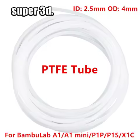 1/2/50M Bambu Lab PTFE Tube ID 2.5mm OD 4mm P1P AMS A1 Mini Teflonto Pipe 1.75mm For 3D Printer Bamb