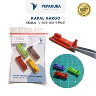 1:1000 Scale Colored Cargo Ship Miniature - Diorama Miniature Model Material