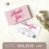 [100 PCS] THANK YOU CARD 2 SIDES 9X5.5 CM THANK YOU CARD 2 SIDES THANK YOU CARD/