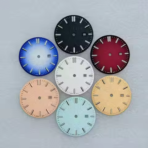 25.8mm No Logo Matte Sand Texture Watch Dial Ladies Style Green Lume Mod For Seiko AP Royal Oak VJ24