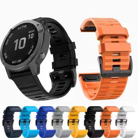 QuickFit 22mm 26mm Strap for Garmin Epix Gen 2 Silicone Band for Garmin Fenix 7 7X 5Plus 6XPro Endur