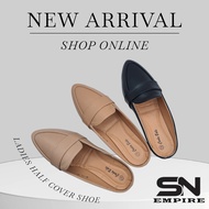 SNE 9C11 Women's Fashion Flat Shoes / Women Half Flat Sandal / Kasut Sarung Separuh Wanita Perempuan