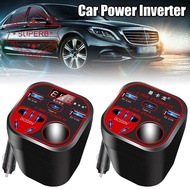 Car Power Inverter 24v/12v To 220v Auto Power Inverter LED Digital Display With 3 USB Ports V3Q1