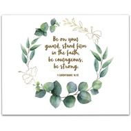 1 Corinthians 16 13-14 Bible Wall Decor , Book of Corinthians Christian Bible Quote Decor , Bible Ve