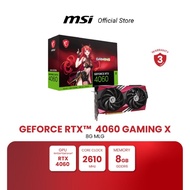 MSI GRAPHIC CARD GeForce RTX™ 4060 GAMING X 8G MLG (การ์ดจอแสดงผล)