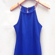 blue bodycon prom dress