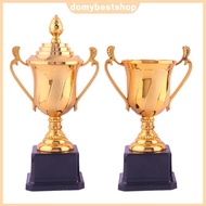 Gold Trophy Cup with Handle & Base Basketball Football Trophy for Party Ceremony