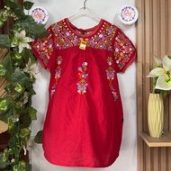 MERAH IDM Red Embroidered Blouse
