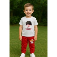 MERAH Children's T-shirt and Jogger Set, Mining Pull, Indonesian Independence Day 80, August 17th Su