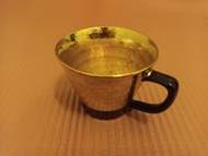 日本有田燒（京燒清水燒伊萬里）山觥堂金彩黑釉咖啡杯碟套裝