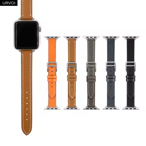 URVOI Single tour for Apple Watch band series 11 10 9 8 7 6 SE 5 slim fit adapter leather Handmade s