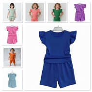 PLAIN BUTTERFLY, AERIEL TODDLER TERNO 2-3Y.O, WAFFLE COTTON MIXED FAB, COMFY SOFT, RANDOM COLORS