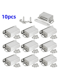10入組強力門磁吸門櫃門扣扣磁吸棒靜音櫥櫃衣櫃家具磁力抽屜鎖
