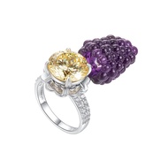 แหวนเพชร YVMIN รุ่นใหม่ แหวนเพชรสีสันสดใส แหวนหมุนได้ แหวนสุดเก๋สำหรับผู้หญิง แหวนแฟชั่น แหวนเพชร แห