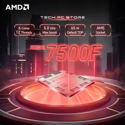AMD Ryzen 5 7500F L3=32M 3.7GHz 6-Core 12-Thread R5 7500F Gaming Processor 65W 5NM DDR5 Socket AM5 N