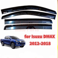 to 2018 Isuzu 2012 DMAX OEM Window Door Rain Visor Black Thailand Quality Accessories Mla12