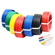 1/2/5/10/50meters Bv0.07mm虏 Pvc Insulated Wire Electronic Cable Hard Wire White/black/red/yellow/blue/green Color