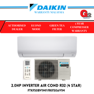 DAIKIN R32 INVERTER FTKF50A/RKF50A (4 STAR) AIR COND (2.0HP)
