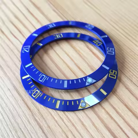 Blue Cerachrom Ceramic Bezel Inlay for Rolex 116613 Submariner Date Blue Sunburst Dial Watch Insert