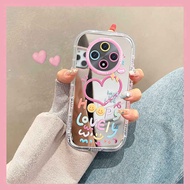 For HONOR X9c smart 5G X9A X9d X9B Phone Case happy Puff Mirror Airbag Case Protective Case