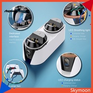 Skym* Joystick Charger Dock Station Ps5 Controller Charger Dock Station Fast Charging Accessories for Playstation 5 Led Indicator Light User-friendly Design