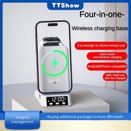 Wireless Charger Three-in-One Wireless Charger Desktop Vertical Clock Wireless Charger iwatch8 Multi