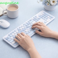 AUGUSTINE USB Wireless Keyboard, Mixed Color Keycaps Thin Design Wireless Keyboard Combo, 2.4GHz Con
