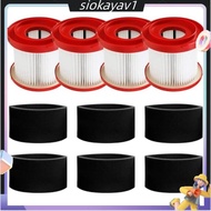 4pcs 49-90-1900 Filters and 6pcs 49-90-2015 Sponge Filters for  Wet Dry Cordless  2 Gallon 0880-20