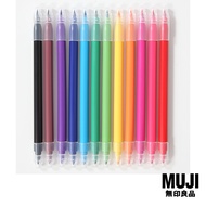 มูจิ ชุดปากกาเมจิกหัวพู่กัน 12 สี - MUJI Water-based Brush Pen Set 12 Colors