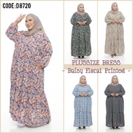 Plus Size Fashion Maxi Muslim Dress Jubah Nursing Button Pockets 5xl 6xl 7xl 8xl Printed Dresses D87
