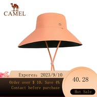 NEW Camel（CAMEL）UV Protection Sun Shade Sun Protection Hat Women's Summer Face-Covering Fisherman Hat Summer Big Head