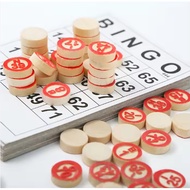 Wooden Bingo Set- 40 pcs Bingo Cards included.
