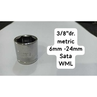 SATA 12301-12318 / TOPTUL 3/8" DRIVE X 6 POINT BOX SOCKET 6MM-24MM