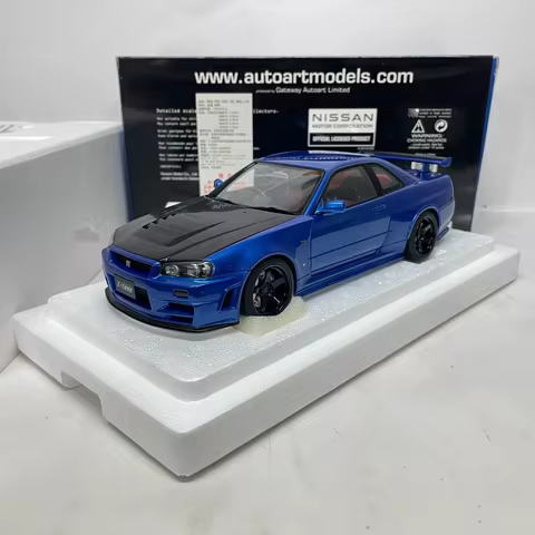 Die-cast 1:18 Scale Nissan R34 Z-Tune Simulated Alloy Static Car Model