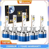 Illumitec ไฟหน้ารถยนต์ F7 160W ไฟ LED 25000LM 6500K โคมไฟสีขาวกันน้ำ H4 H7 9005 9006 9012 H1 (รับประ