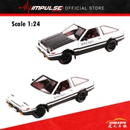 MiniAuto 1:24 Toyota AE86 - Black Hood/ White Hood